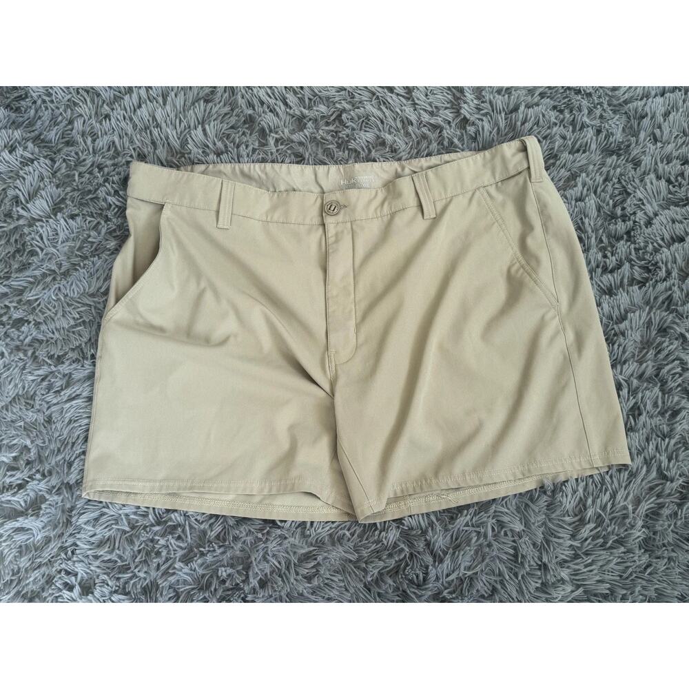 Huk Shorts Womens XXXL Beige Performance Stretch Chino 6 Inseam Fishing Outdoor